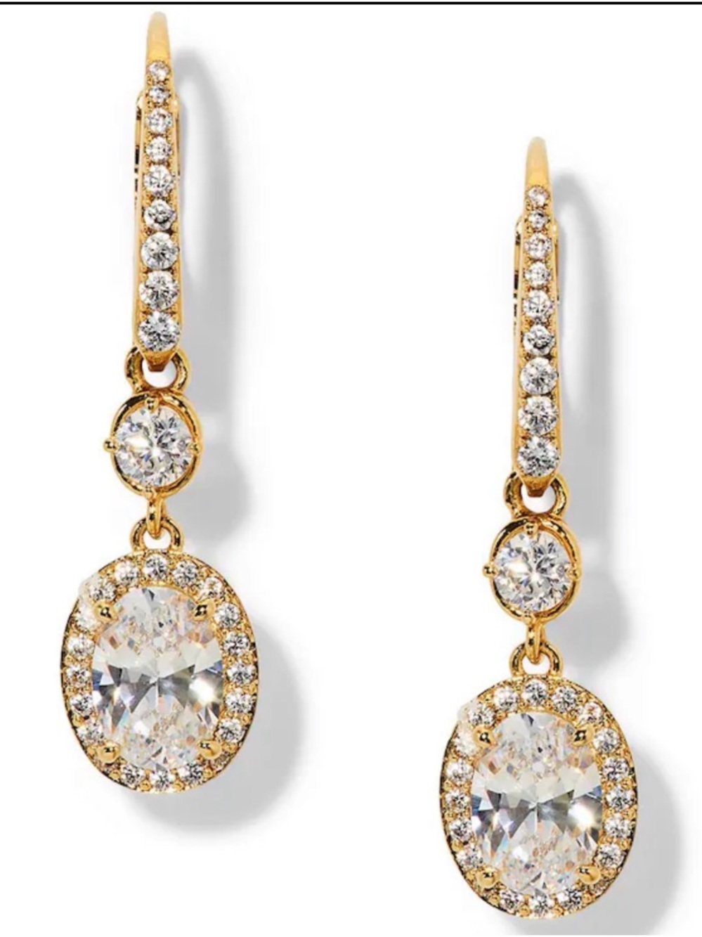 Nadri Maiden Oval Linear Earrings